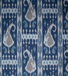Leila Ikat Fabric by Titley and Marr Indigo & Azure Leila Ikat Fabric by Titley and Marr Indigo & Azure