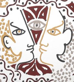 Union Wallpaper by Lelievre Terracotta Union Wallpaper by Lelievre Terracotta