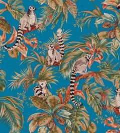 Lemuri Wallpaper by Jannelli&Volpi Blue Lemuri Wallpaper by Jannelli&Volpi Blue