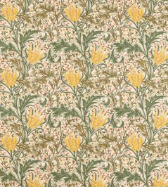 Lent Lily Embroidery Fabric by Morris & Co Artichoke/Weld Lent Lily Embroidery Fabric by Morris & Co Artichoke/Weld
