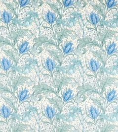 Lent Lily Fabric by Morris & Co Cornflower Blue Lent Lily Fabric by Morris & Co Cornflower Blue