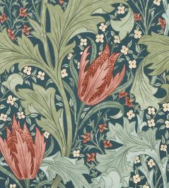 Lent Lily Wallpaper by Morris & Co Indigo/Madder Lent Lily Wallpaper by Morris & Co Indigo/Madder