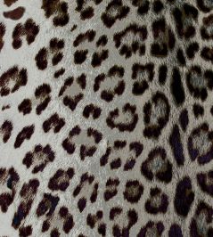 Leopard Fabric by Arley House Steel Leopard Fabric by Arley House Steel