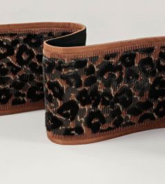 Leopard Velvet Braid Trimming by Romo Umber Leopard Velvet Braid Trimming by Romo Umber