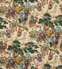 Les Cavaliers Lin Fabric by Manuel Canovas Naturel Les Cavaliers Lin Fabric by Manuel Canovas Naturel
