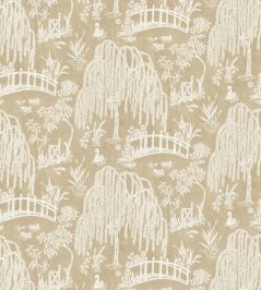 Les Saules Fabric by Nina Campbell Beige Les Saules Fabric by Nina Campbell Beige
