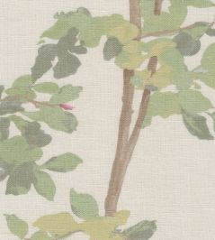 Beech Linen Fabric by Lewis & Wood Document Green Beech Linen Fabric by Lewis & Wood Document Green