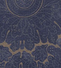 Nantes Overdye Fabric by Lewis & Wood Indigo/Salmon Nantes Overdye Fabric by Lewis & Wood Indigo/Salmon
