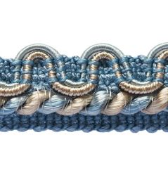 Lezardes Crete Gimp 13mm Trimming by Houles Bleu Horizon Lezardes Crete Gimp 13mm Trimming by Houles Bleu Horizon