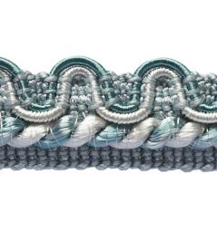 Lezardes Crete Gimp 13mm Trimming by Houles Vert de Gris Lezardes Crete Gimp 13mm Trimming by Houles Vert de Gris