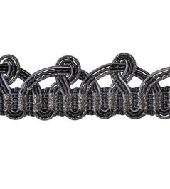 Lezardes Metal Embellished Gimp 18mm Trimming by Houles Ardoise Lezardes Metal Embellished Gimp 18mm Trimming by Houles Ardoise