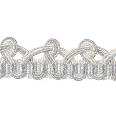 Lezardes Metal Embellished Gimp 18mm Trimming by Houles Silver Lezardes Metal Embellished Gimp 18mm Trimming by Houles Silver
