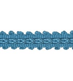 Lezardes Straight Gimp 11mm Trimming by Houles Ara Bleu Lezardes Straight Gimp 11mm Trimming by Houles Ara Bleu