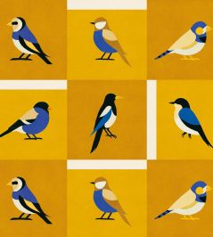 Like a Bird Wallpaper by Coordonne Golden Like a Bird Wallpaper by Coordonne Golden