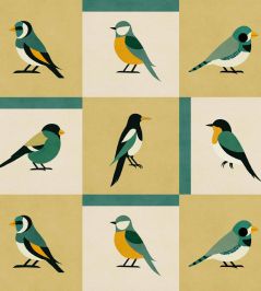 Like a Bird Wallpaper by Coordonne Kumquat Like a Bird Wallpaper by Coordonne Kumquat
