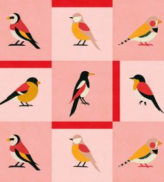 Like a Bird Wallpaper by Coordonne Pink Like a Bird Wallpaper by Coordonne Pink