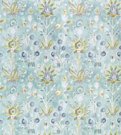 Lilia Print Fabric by Thibaut Mineral Lilia Print Fabric by Thibaut Mineral