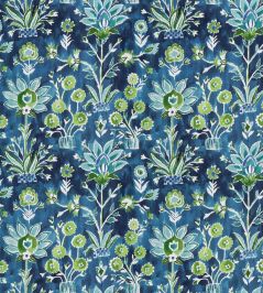 Lilia Print Fabric by Thibaut Navy Lilia Print Fabric by Thibaut Navy