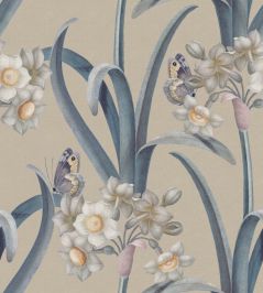 Lilian Wallpaper by Sandberg Blue Lilian Wallpaper by Sandberg Blue