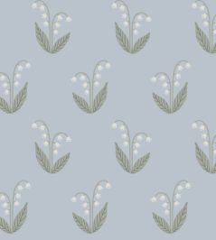 Lilly Wallpaper by Sandberg Light Blue Lilly Wallpaper by Sandberg Light Blue