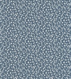 Lily Of The Valley Wallpaper by Casadeco Bleu Nuit Lily Of The Valley Wallpaper by Casadeco Bleu Nuit