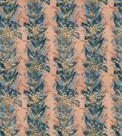 Lily Stripe Fabric by Zoffany Archive Coral Lily Stripe Fabric by Zoffany Archive Coral