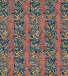 Lily Stripe Fabric by Zoffany Rouge Lily Stripe Fabric by Zoffany Rouge