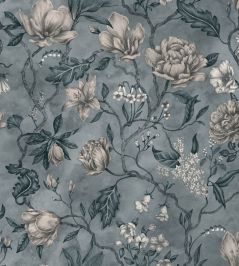 Linda Wallpaper by Sandberg Misty Blue Linda Wallpaper by Sandberg Misty Blue