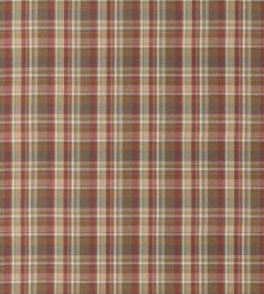 Lindisfarne Plaid Fabric by Mulberry Home Red/Gold Lindisfarne Plaid Fabric by Mulberry Home Red/Gold
