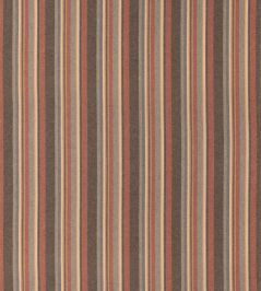 Lindisfarne Stripe Fabric by Mulberry Home Russet/Slate Lindisfarne Stripe Fabric by Mulberry Home Russet/Slate