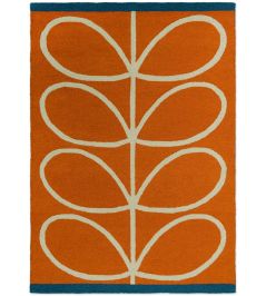 Linear Stem Outdoor Rug by Orla Kiely Orange Linear Stem Outdoor Rug by Orla Kiely Orange