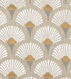 Linefolia Fabric by Casamance Blanc Linefolia Fabric by Casamance Blanc