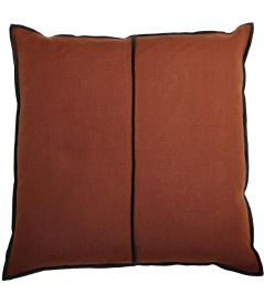 Linen Cushion by Maison Casamance Rouille Linen Cushion by Maison Casamance Rouille