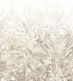 Linen Leaves Mural by Eijffinger Natural/Green Linen Leaves Mural by Eijffinger Natural/Green
