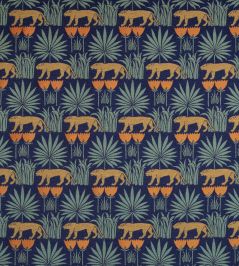 Lioness & Palms 1918 Fabric by CommonRoom Midnight Lioness & Palms 1918 Fabric by CommonRoom Midnight