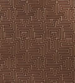 Lisboa Velvet Fabric by Schumacher Bronze Lisboa Velvet Fabric by Schumacher Bronze