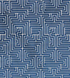 Lisboa Velvet Fabric by Schumacher Midnight Blue Lisboa Velvet Fabric by Schumacher Midnight Blue