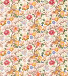 Little Magnolia Fabric by GP & J Baker Pink/Orange Little Magnolia Fabric by GP & J Baker Pink/Orange