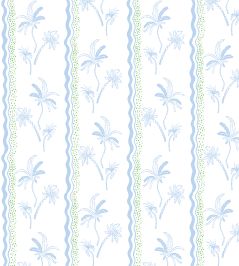 Little Palm Wallpaper by Kate Medlicott Cloudy Blue-Lawn Little Palm Wallpaper by Kate Medlicott Cloudy Blue-Lawn