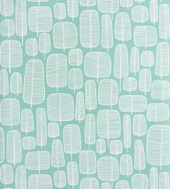 Little Trees Wallpaper by MissPrint Aquamarine Little Trees Wallpaper by MissPrint Aquamarine
