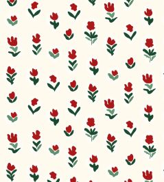 Little Wild Tulips Wallpaper by Ottoline Red Little Wild Tulips Wallpaper by Ottoline Red
