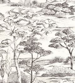 Littoral Wallpaper by Casadeco Noir Fusain Littoral Wallpaper by Casadeco Noir Fusain