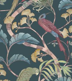 Living Branches Wallpaper by Josephine Munsey Dark Teal, Yellow and Olive Living Branches Wallpaper by Josephine Munsey Dark Teal, Yellow and Olive