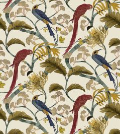Living Branches Wallpaper by Josephine Munsey Red Turquoise and Ecru Living Branches Wallpaper by Josephine Munsey Red Turquoise and Ecru