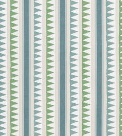 Lomita Stripe Fabric by Thibaut Green and Blue Lomita Stripe Fabric by Thibaut Green and Blue