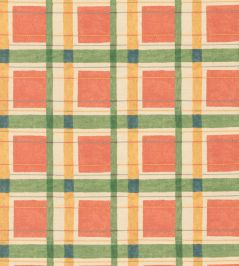 London Check Fabric by George & Minnie Tomato/Daffodil London Check Fabric by George & Minnie Tomato/Daffodil