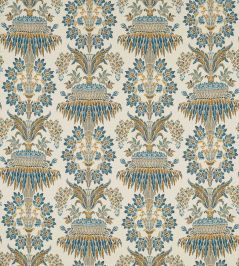 Long Gallery Brocade Fabric by Zoffany Teal/Gold Long Gallery Brocade Fabric by Zoffany Teal/Gold