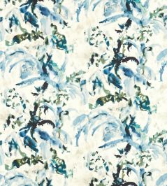 Long Water Botanical Fabric by Zoffany Indigo Long Water Botanical Fabric by Zoffany Indigo