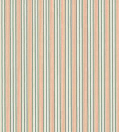 Loom Stripe Fabric by George & Minnie Aqua/Coral Loom Stripe Fabric by George & Minnie Aqua/Coral