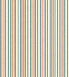 Loom Stripe Wallpaper by George & Minnie Aqua/Coral Loom Stripe Wallpaper by George & Minnie Aqua/Coral